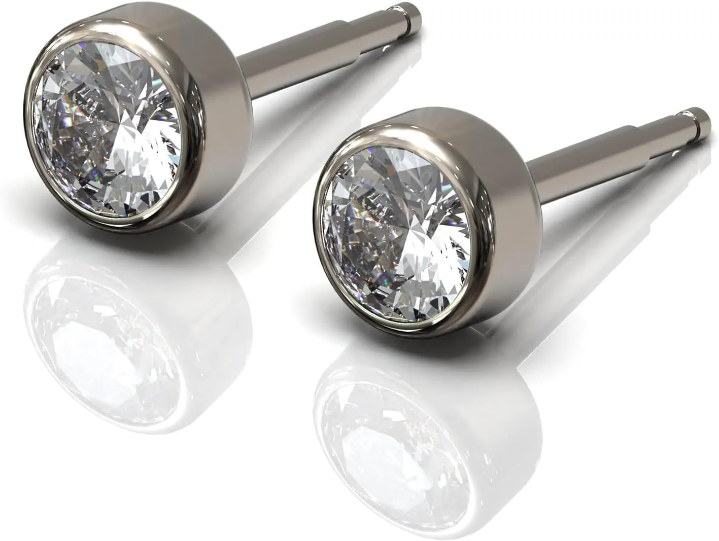 Titanium Womens Earrings Studs Hypoallergenic Jewelry with Crystals