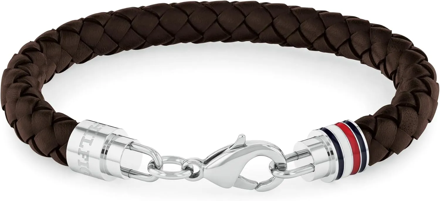 Tommy Hilfiger Men's Jewelry - Leather Bracelet, Lobster Closure - Elegant and Simple - Classic, Everyday Style - Gift for Him