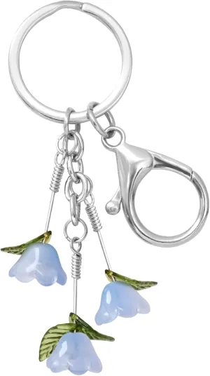 Trailing Tulip Flower Keychains for Women-Handmade,Bag Charm,Purse Charm,Elegant Gifts for Women/Mom/Her