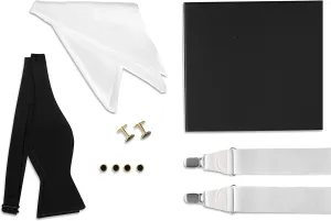 Tuxedo Set - Suspenders, Cufflinks & Studs, Bow Tie, Pocket Square & Box