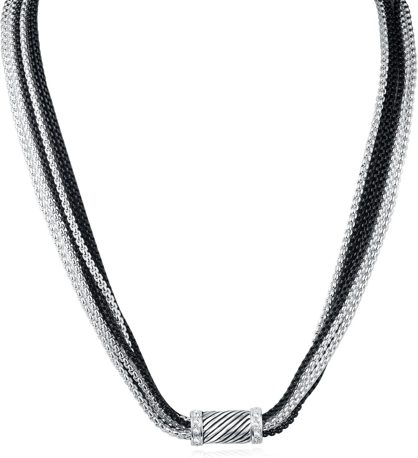 UNY JEWEL Style Trendy Elegant Vintage Retro Unique Hardy Fahsion style Dots 2 Tone Women Long Necklace