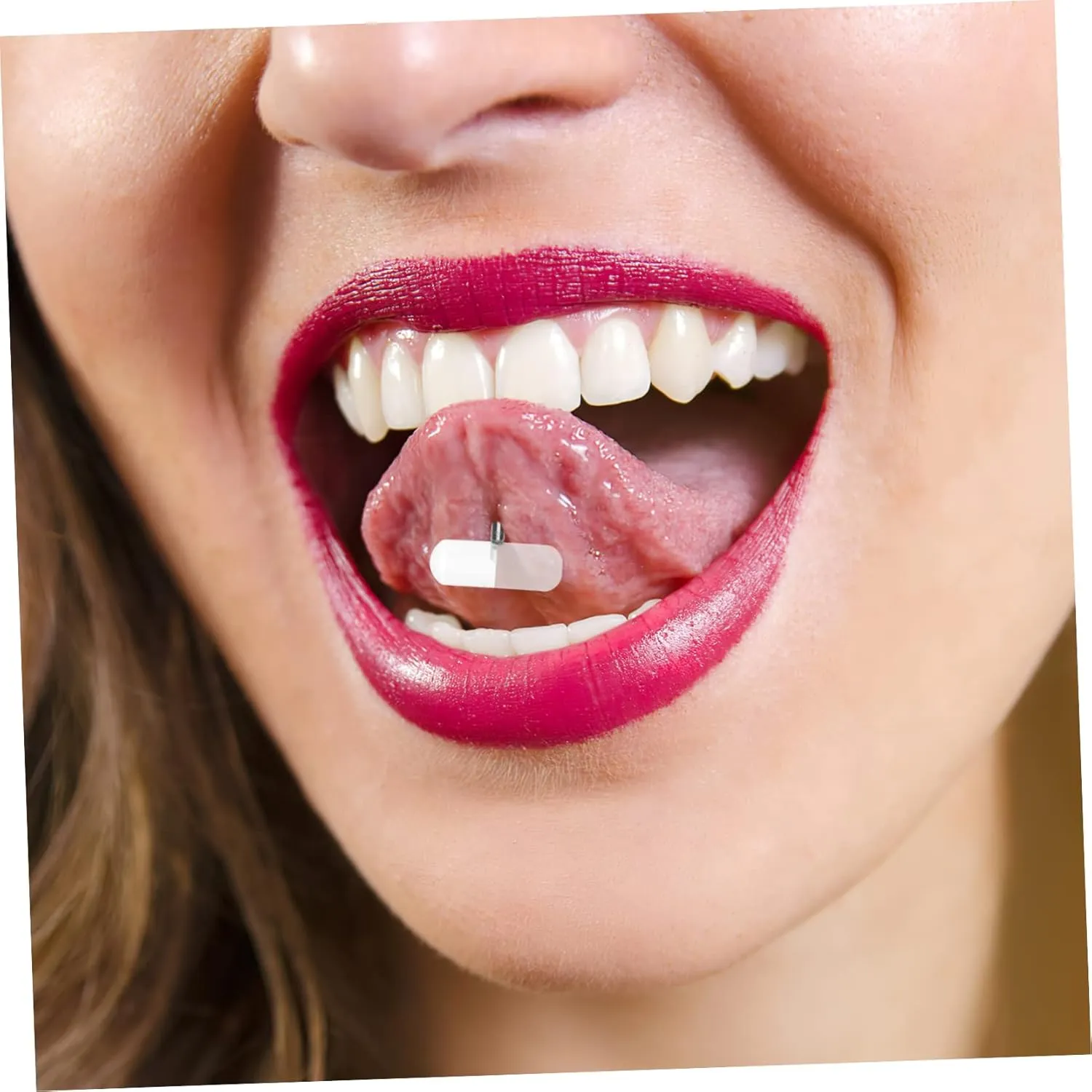 VALICLUD 20 Pcs Pill Tongue Ring Tongue Piercing Pill Shaped Tongue Rings Barbell Tongue Ring Trinket Tongue