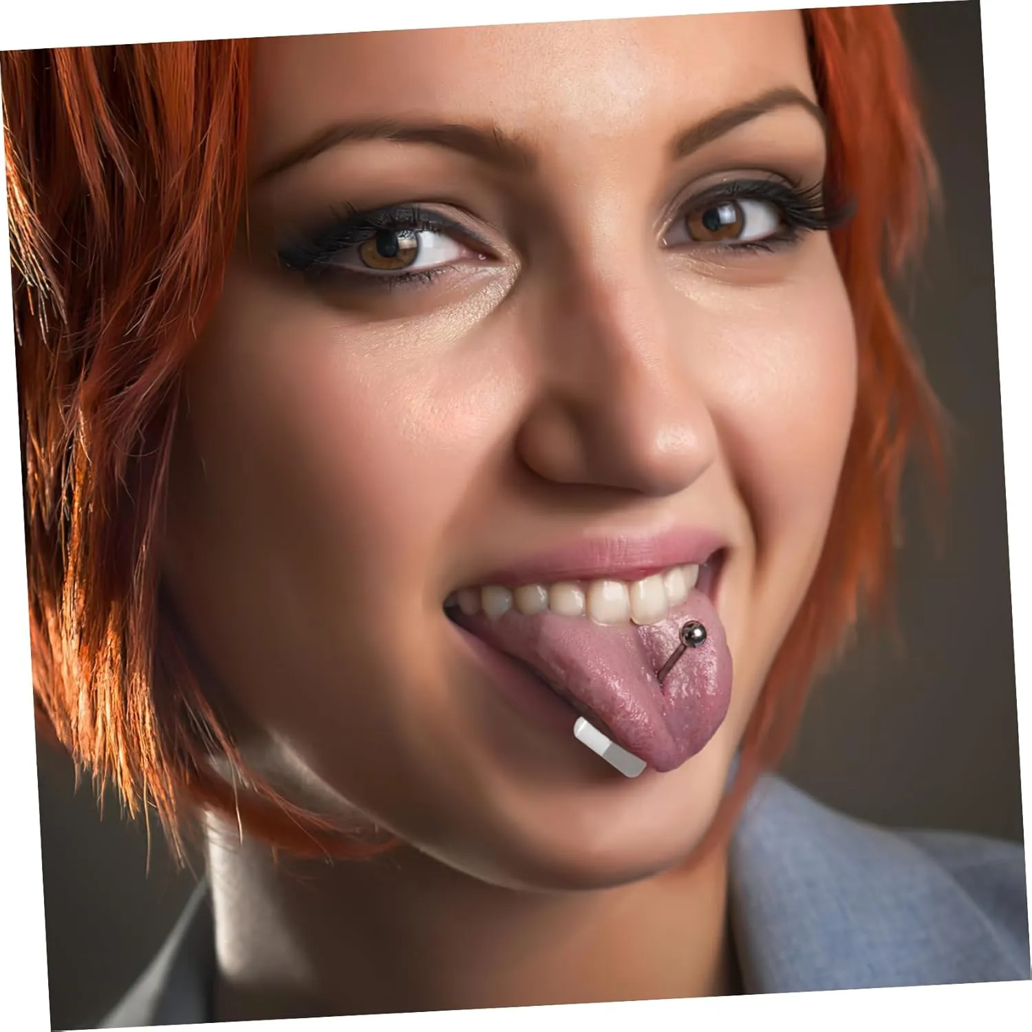 VALICLUD 20 Pcs Pill Tongue Ring Tongue Piercing Pill Shaped Tongue Rings Barbell Tongue Ring Trinket Tongue