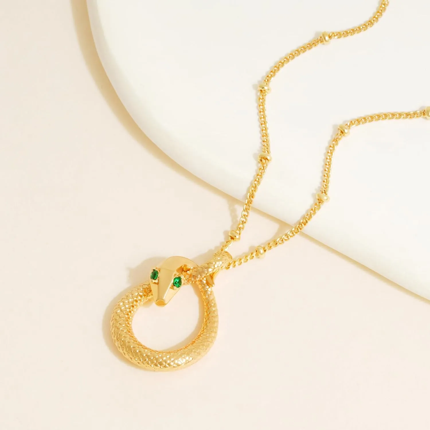 Valloey Rover Dainty Gold necklace for WomenDiamond Gold Snake Necklace for Women Trendy Waterproof Jewelry Gold Pendant Chain Necklace Jewelry Gifts for Her