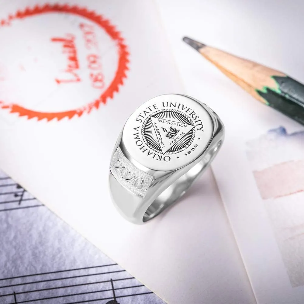 Vintage Custom Signet Ring 925 Sterling Silver/Brass Badge Family Crests Coat Of Arms Rings Personalized Engraved Name Year Rings Jewelry Party Birthday Father Day Graduation Gifts For Men Dad