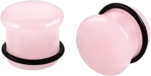 Vintage Gauges, Unique Gauges for Ears Pink Stone 2Pcs Piercing Tunnels