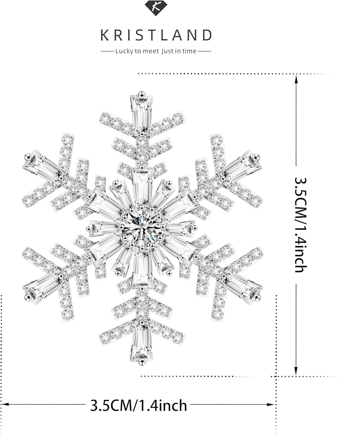 Wedding Elegant Mother Flower Brooch Pin Snowflakes Full Prong CZ Pendant Full Crystals Broche for Women Gift