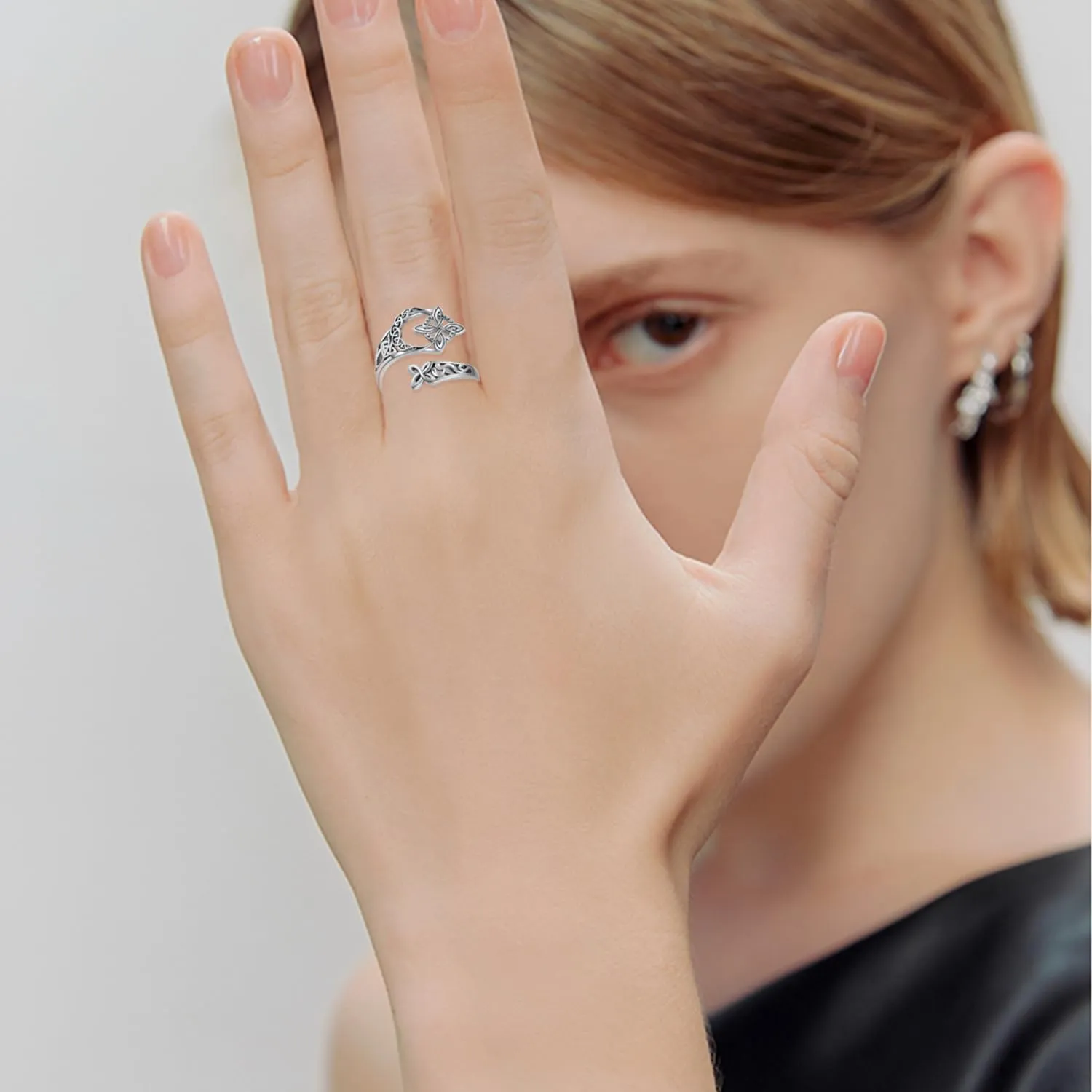 Witches Knot Ring Celtic Nudo de Bruja Plata 925 Original Sterling Silver Witch Knot Rings Witchy Jewelry for Women