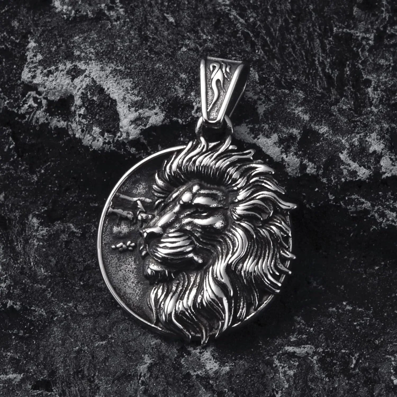 Wolf/Lion/Snake/Eagle/Bull/Crow Necklace for Men Gothic Punk Biker Animal Pendant Necklace Jewelry for Men Boys 60cm