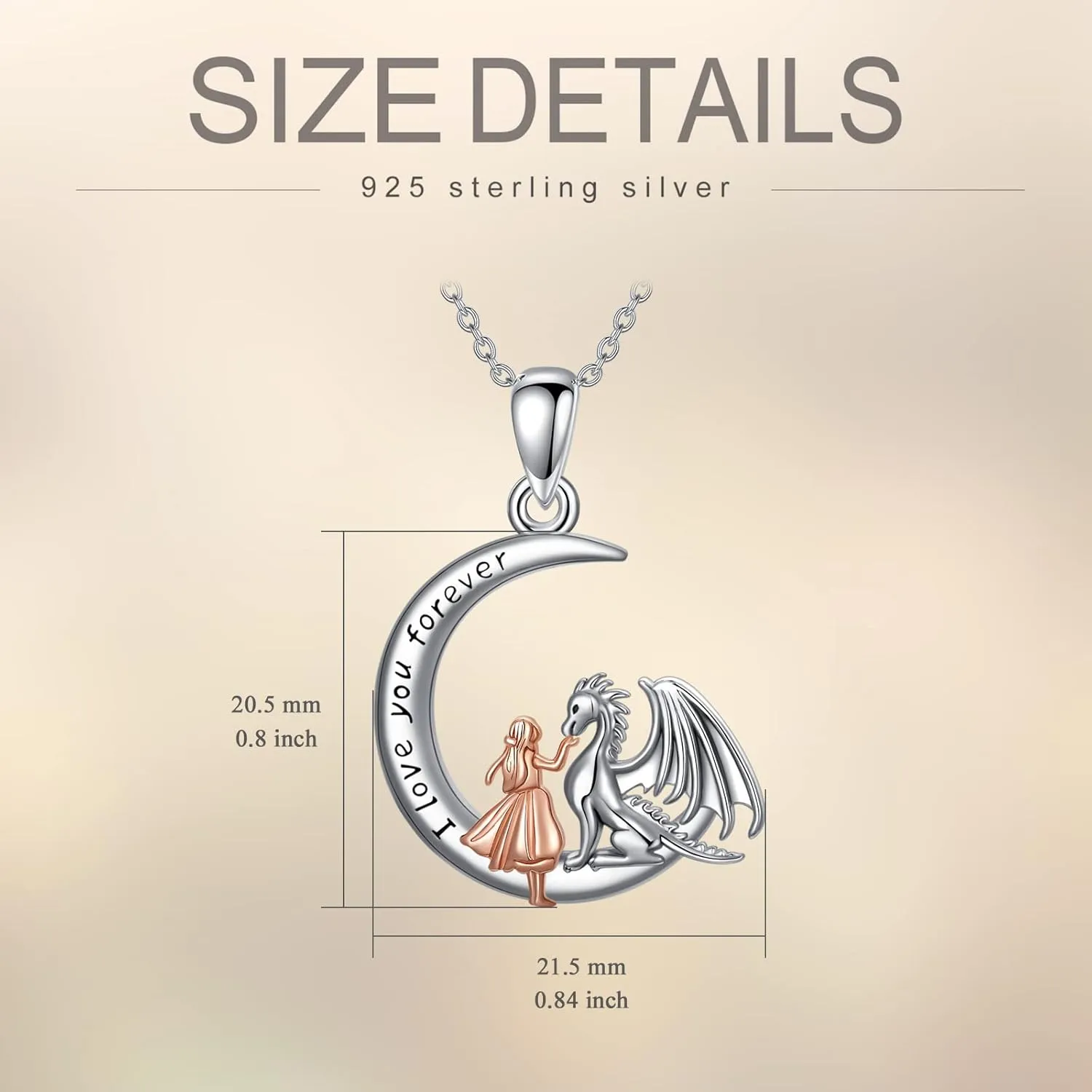 Wolf/Tiger/Lion/Bunny/Dragon/Fox/Dinosaur/Horse/Cat and Girl Necklace 925 Sterling Silver Moonstone/Abalone Shell Pendant Animal Jewelry for Women Girls Daughter Mom Birthday Gifts