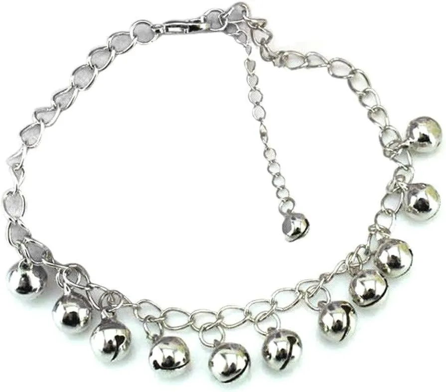 Women Bells Anklet Bracelet Beaded Anklets Bracelet Sandal Barefoot Beach Vintage Style Ankle Feet Jewelry