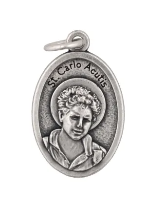 Wonderful First Communion and Carlo Acutis Silver-Tone Medal Pendant | Beautiful silver-tone color | Add to Necklace, Charm Bracelet, or Hand Made Religious Jewelry | Made in Italy