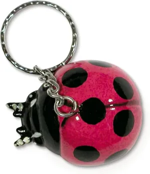 XL Hand Painted Ladybug Insect Key Chain