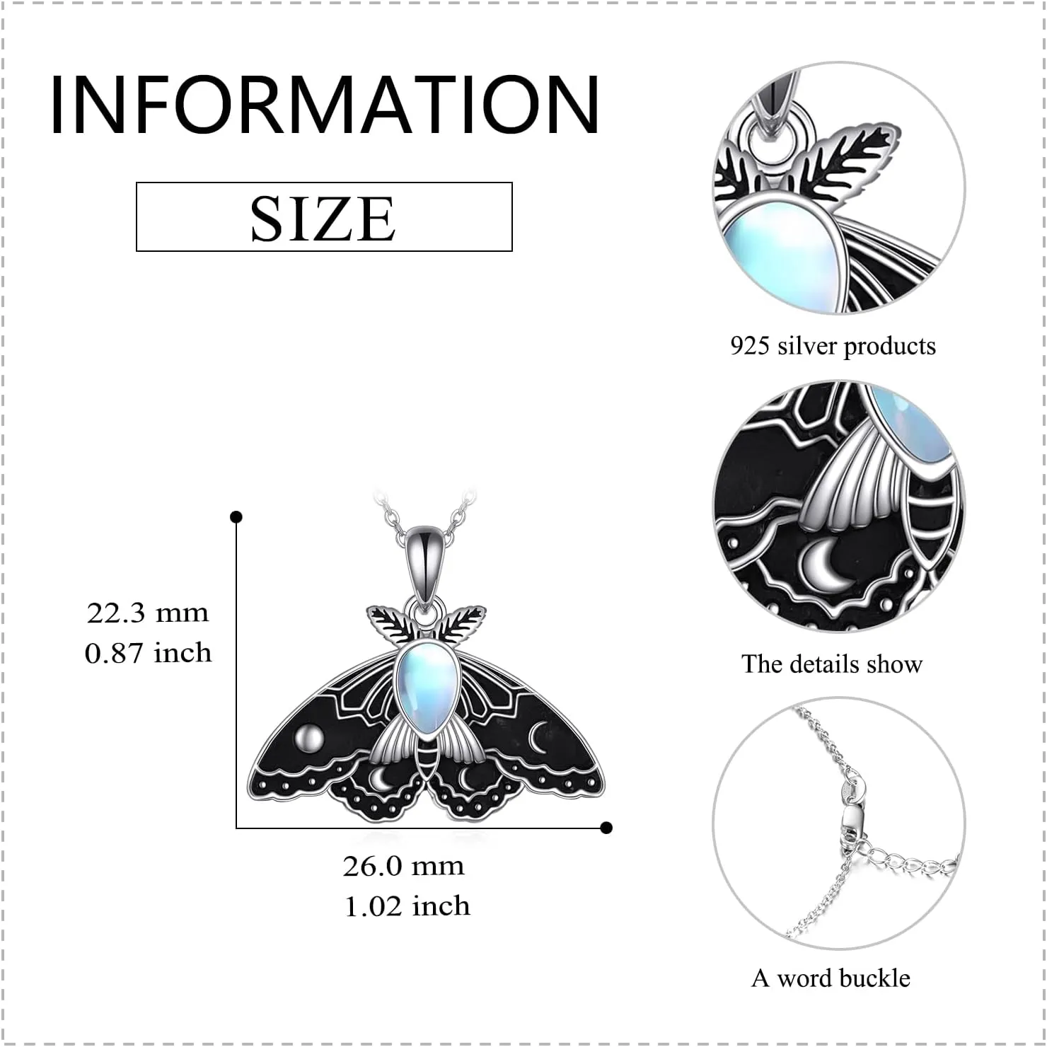 YAFEINI Bee/Panda/Cow/Fox/Owl/Moth/Cat/Dolphin/Otter/Penguin/Phoenix/Unicorn/Axolotl Necklace Sterling Silver Animal Lover Gift for Women Cute Animal Jewelry
