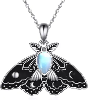 YAFEINI Bee/Panda/Cow/Fox/Owl/Moth/Cat/Dolphin/Otter/Penguin/Phoenix/Unicorn/Axolotl Necklace Sterling Silver Animal Lover Gift for Women Cute Animal Jewelry