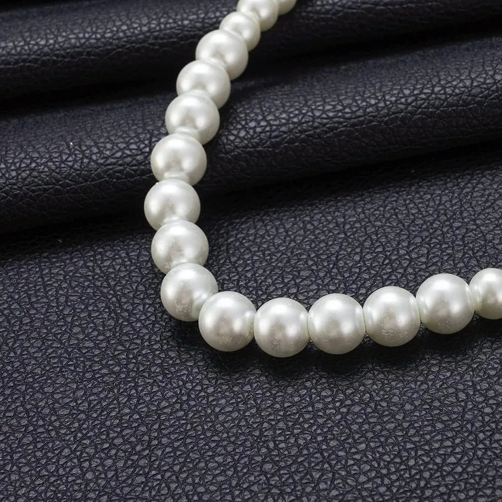 YAZILIND Imitation Pearl Choker Necklace Clavicle Vintage Women Elegant Charm Wedding Dress Embellished