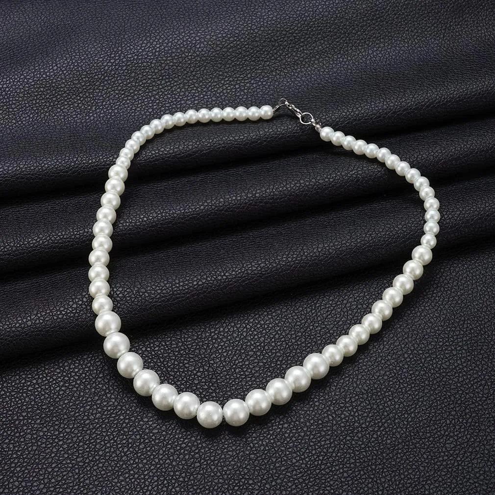 YAZILIND Imitation Pearl Choker Necklace Clavicle Vintage Women Elegant Charm Wedding Dress Embellished