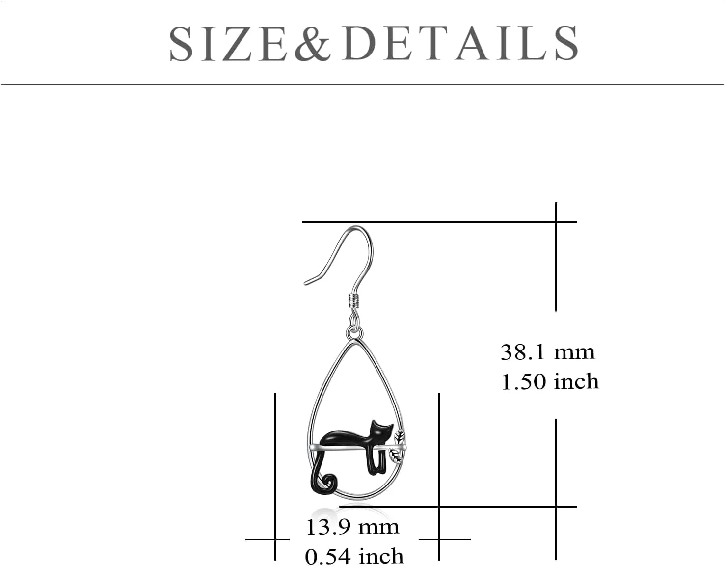 YFN Animal Earrings Sterling Silver Animal Heart Hoop Dangle Earrings Cute Jewelry Gifts for Women